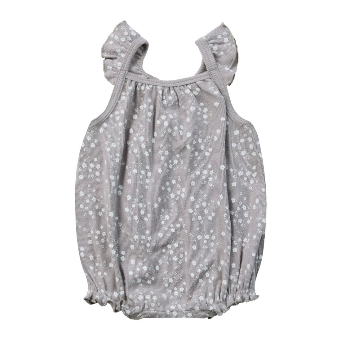 Quincy Mae Fleur Ribbed Ruffle Romper