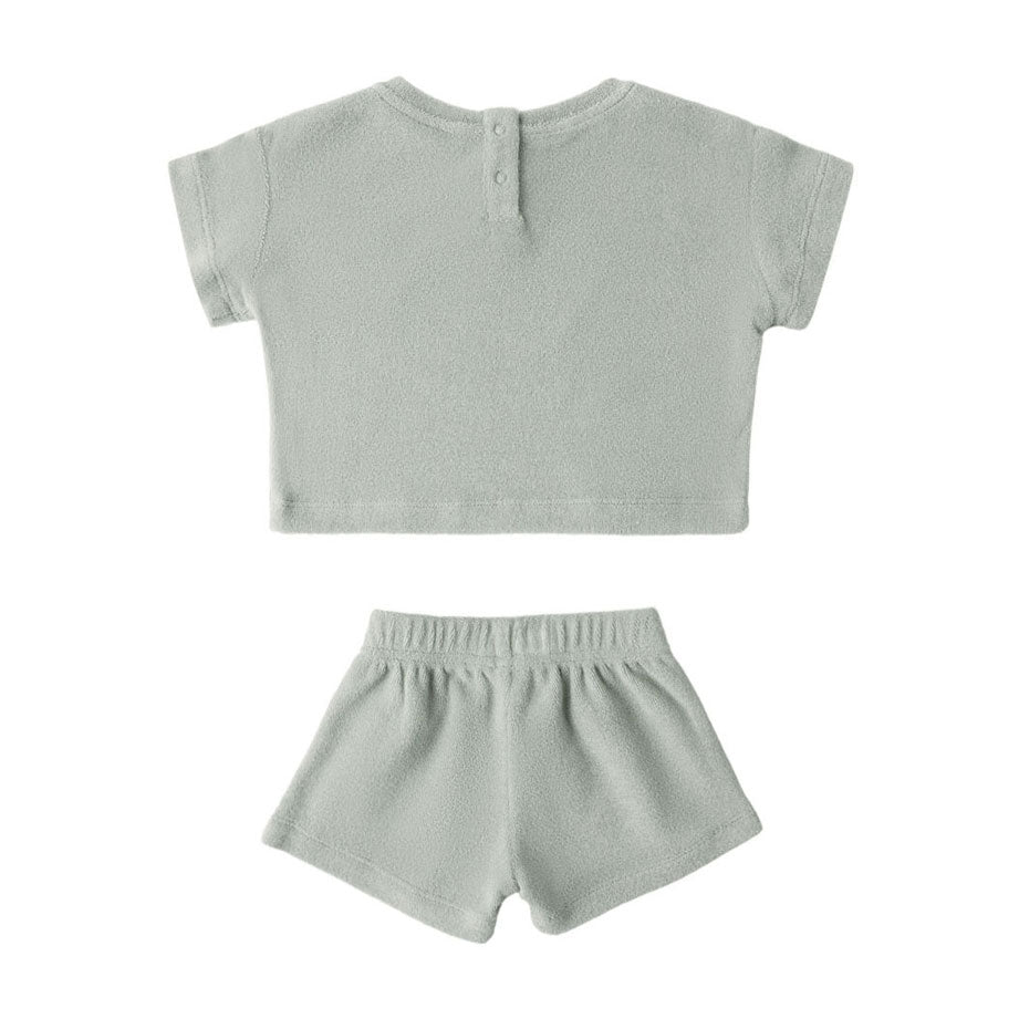 Quincy Mae Sage Terry Tee + Short Set