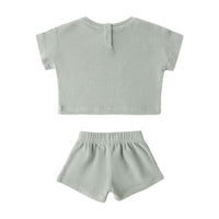 Quincy Mae Sage Terry Tee + Short Set