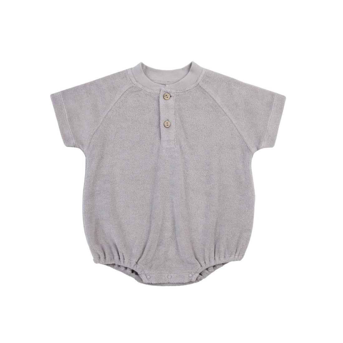 Quincy Mae Periwinkle Terry Henley Romper