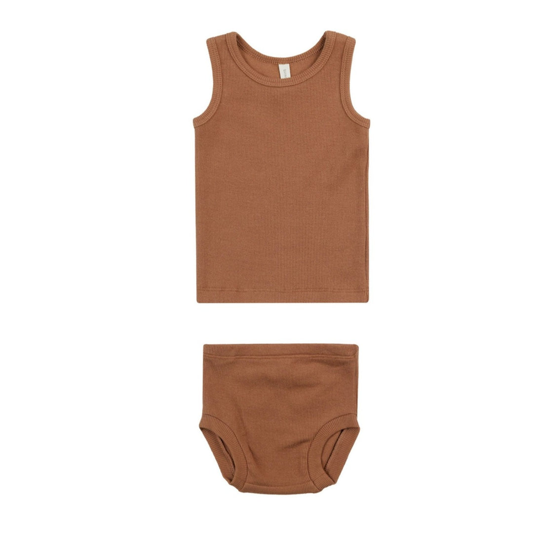 Quincy Mae Clay Ribbed Tank + Bloomer Set