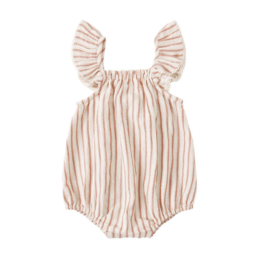 Quincy Mae Vintage Stripe Bonnie Romper