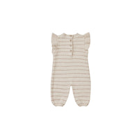 Quincy Mae Heathered Oat Stripe Mira Knit Romper