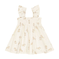 Quincy Mae Puppies Smocked Jersey Dress
