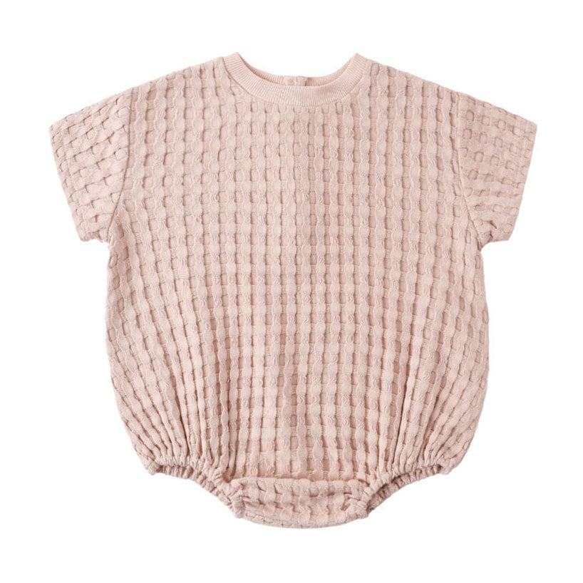 Quincy Mae Blush Relaxed Bubble Romper