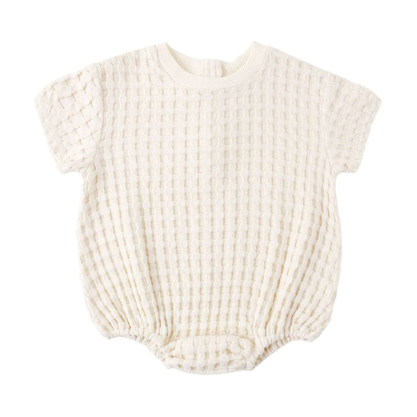 Quincy Mae Natural Relaxed Bubble Romper