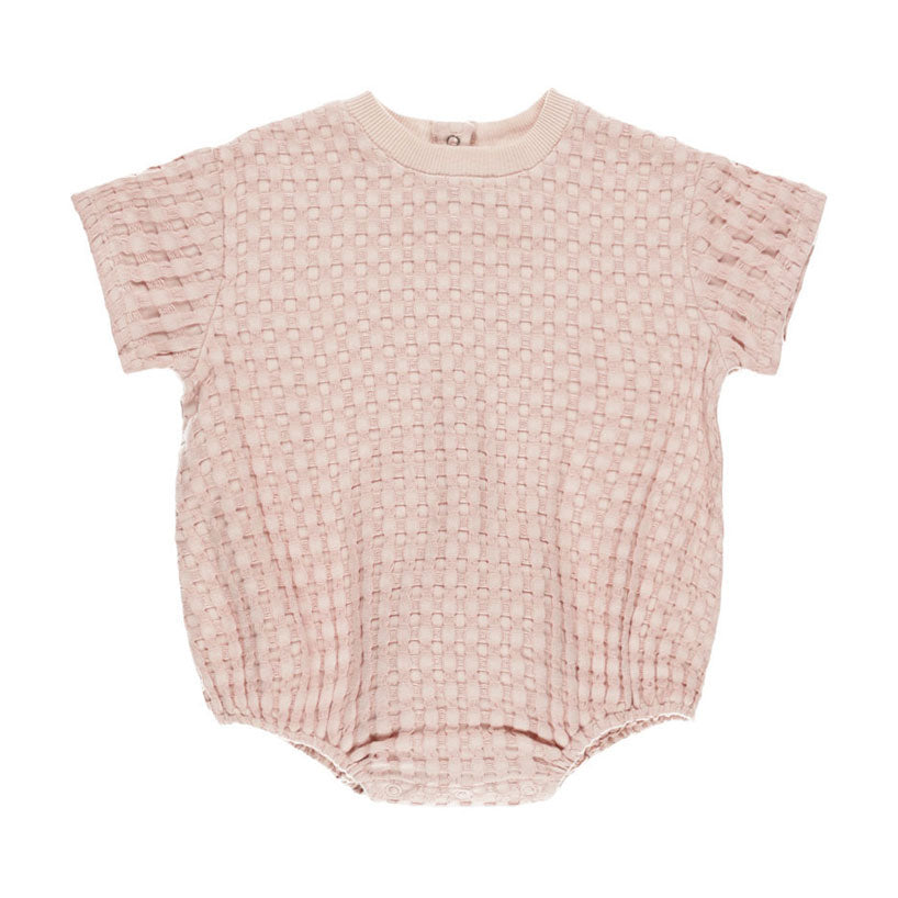 Quincy Mae Bubble Gum Relaxed Bubble Romper