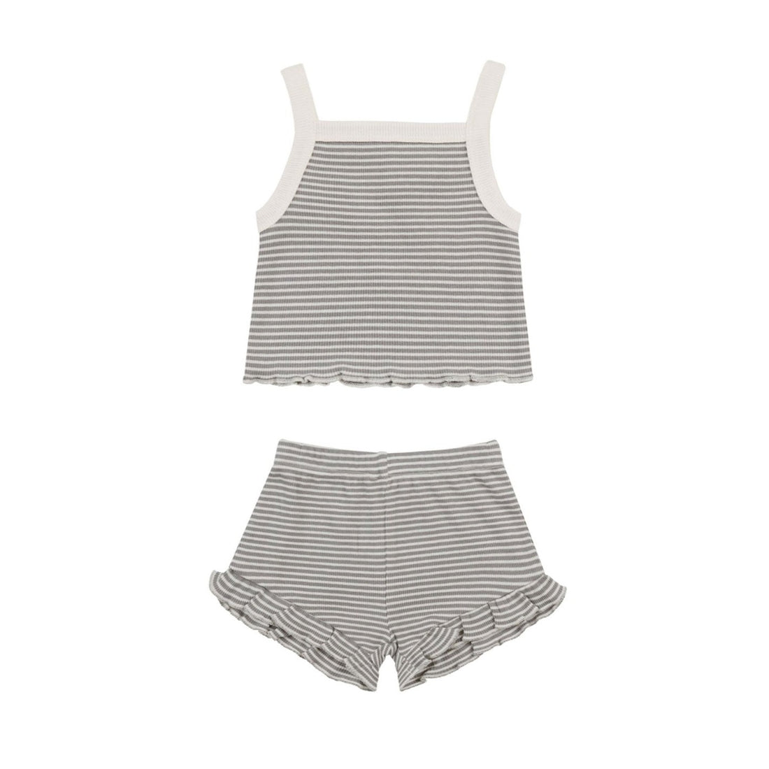 Quincy Mae Lagoon Micro Stripe Evie Tank + Shortie Set