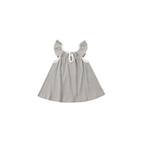 Quincy Mae Lagoon Micro Stripe Ruffle Swing Dress