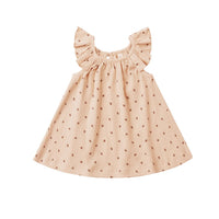 Quincy Mae Strawberries Ruffle Swing Dress