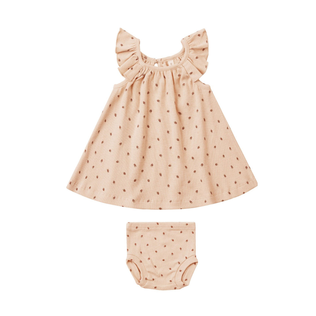 Quincy Mae Strawberries Ruffle Swing Dress