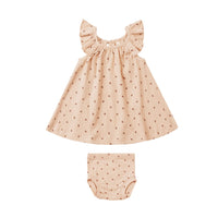 Quincy Mae Strawberries Ruffle Swing Dress