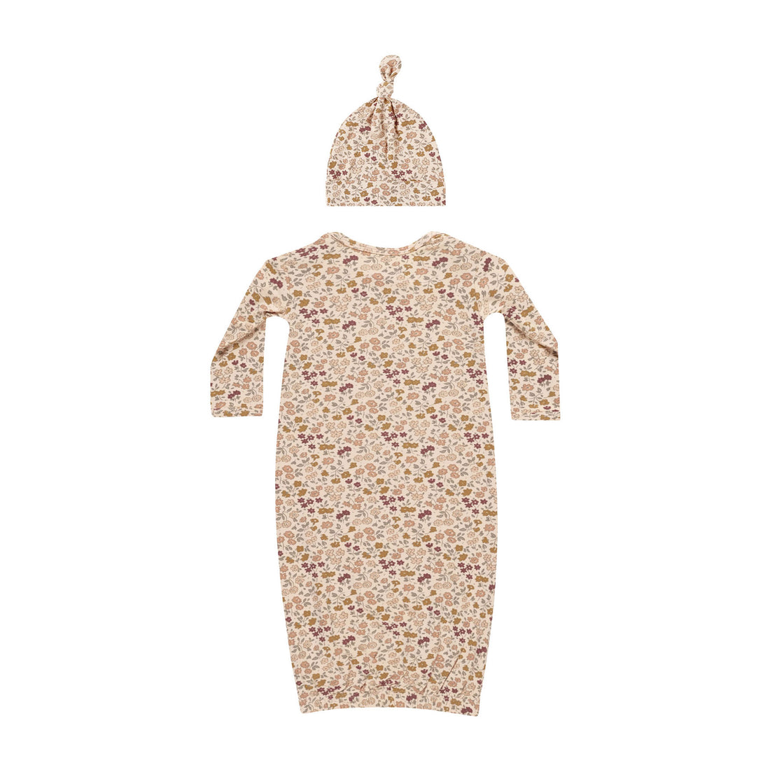 Quincy Mae Posy Bamboo Baby Gown + Hat Set