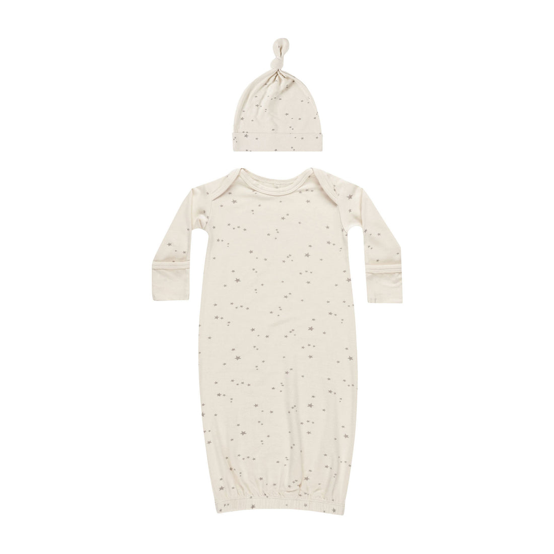Quincy Mae Twinkle Bamboo Baby Gown + Hat Set