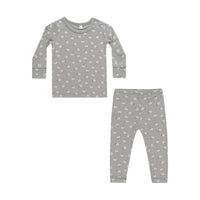 Quincy Mae Blue Ditsy Bamboo Pajama Set