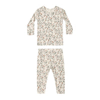 Quincy Mae Holiday Floral Bamboo Pajama Set