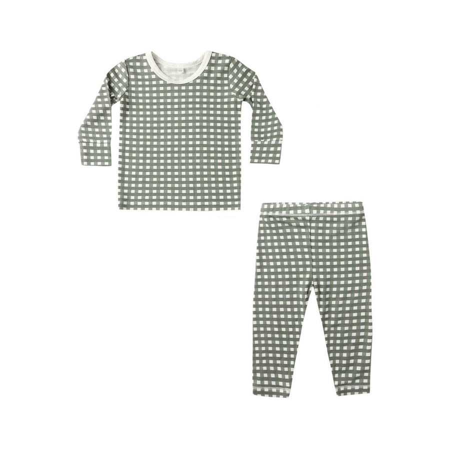 Quincy Mae Forest Check Bamboo Pajama Set
