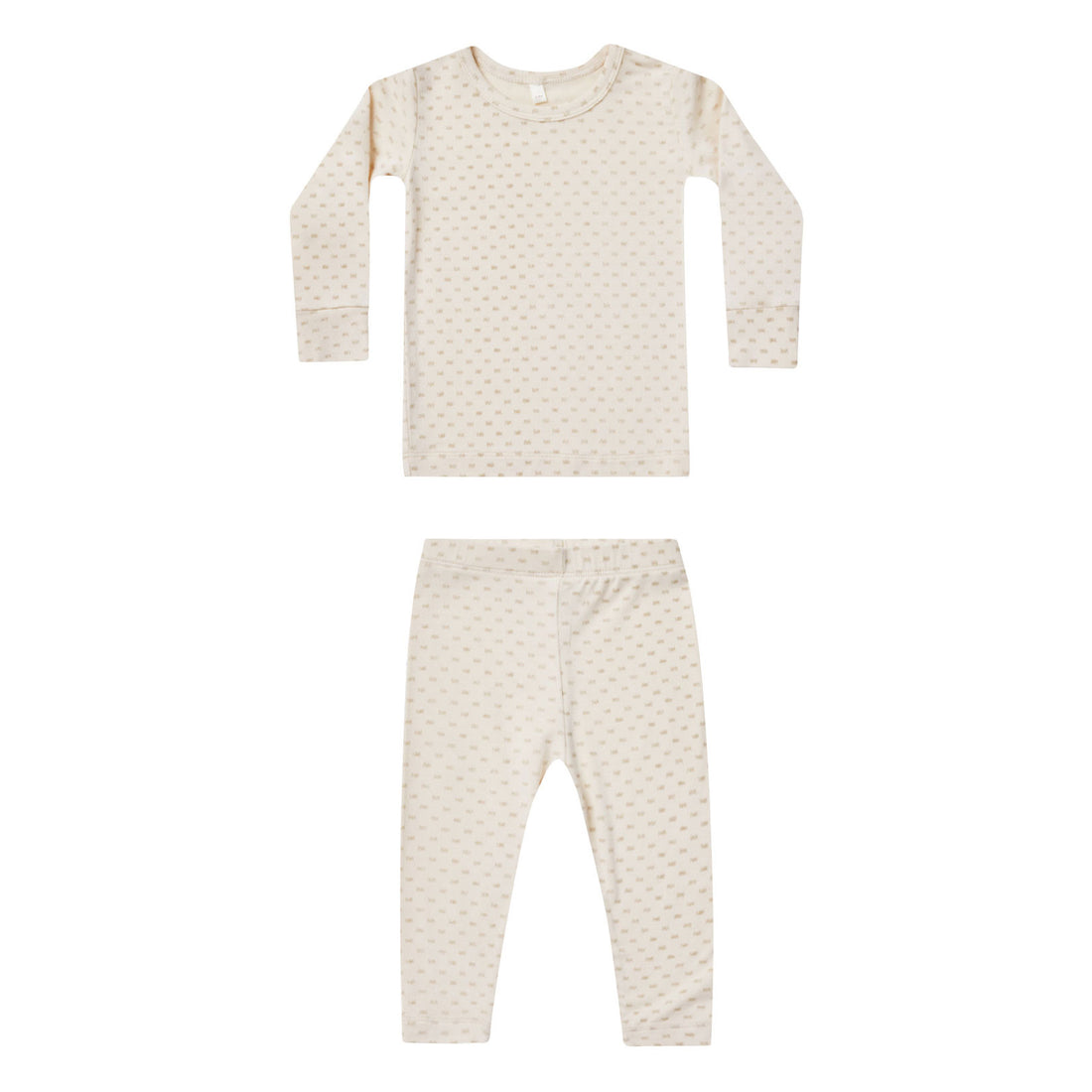 Quincy Mae Oat Check Bamboo Pajama Set