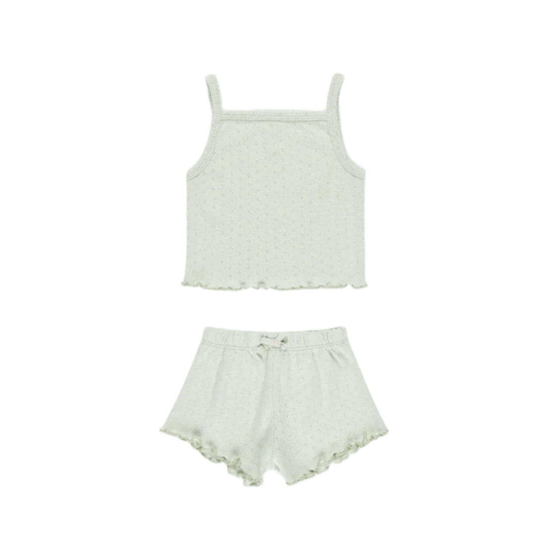 Quincy Mae Mint Pointelle Tank + Shortie Set