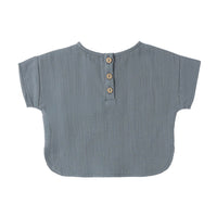 Quincy Mae Ocean Woven Boxy Top