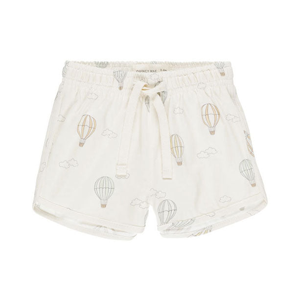 Quincy Mae Ivory Hot Air Balloons Swim Shorts