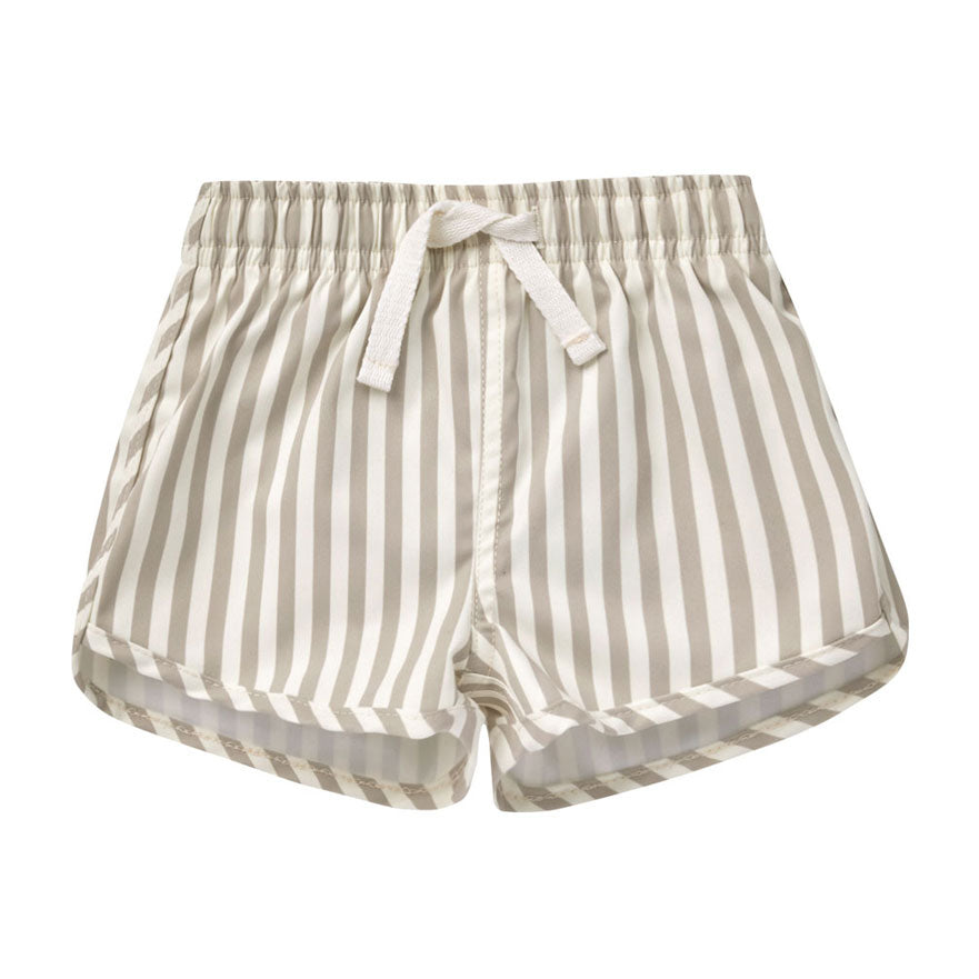 Quincy Mae Ash Stripe Boys Swim Short