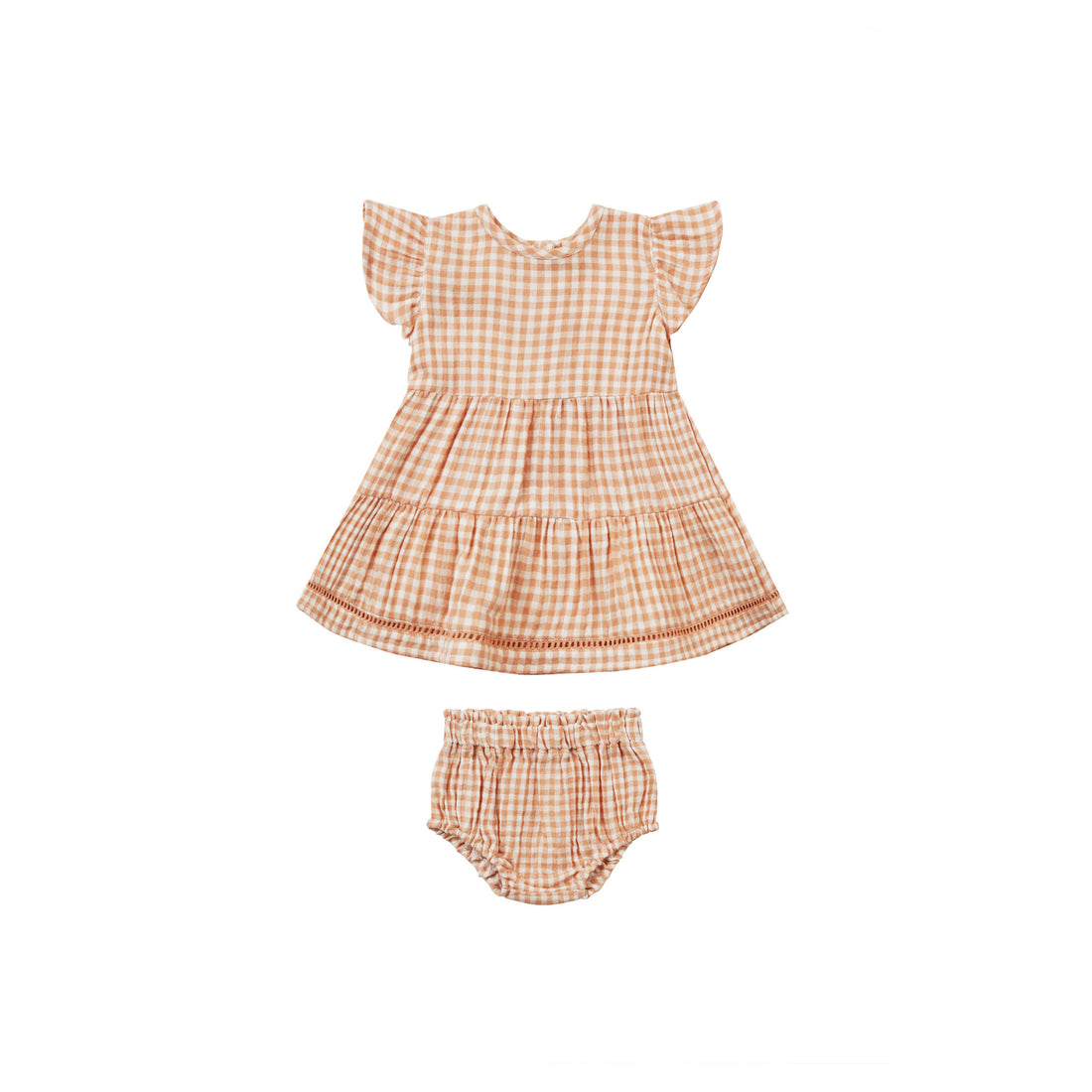 Quincy Mae Melon Gingham Lily Dress