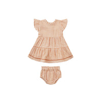 Quincy Mae Melon Gingham Lily Dress
