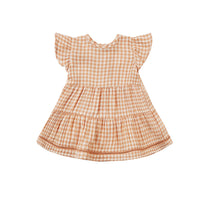 Quincy Mae Melon Gingham Lily Dress