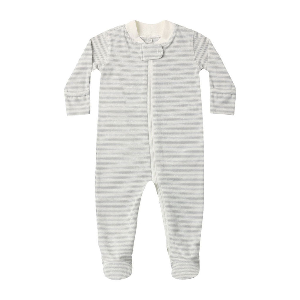 Quincy Mae Cloud Stripe Zip Long Sleeve Sleeper Footie