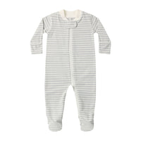 Quincy Mae Cloud Stripe Zip Long Sleeve Sleeper Footie