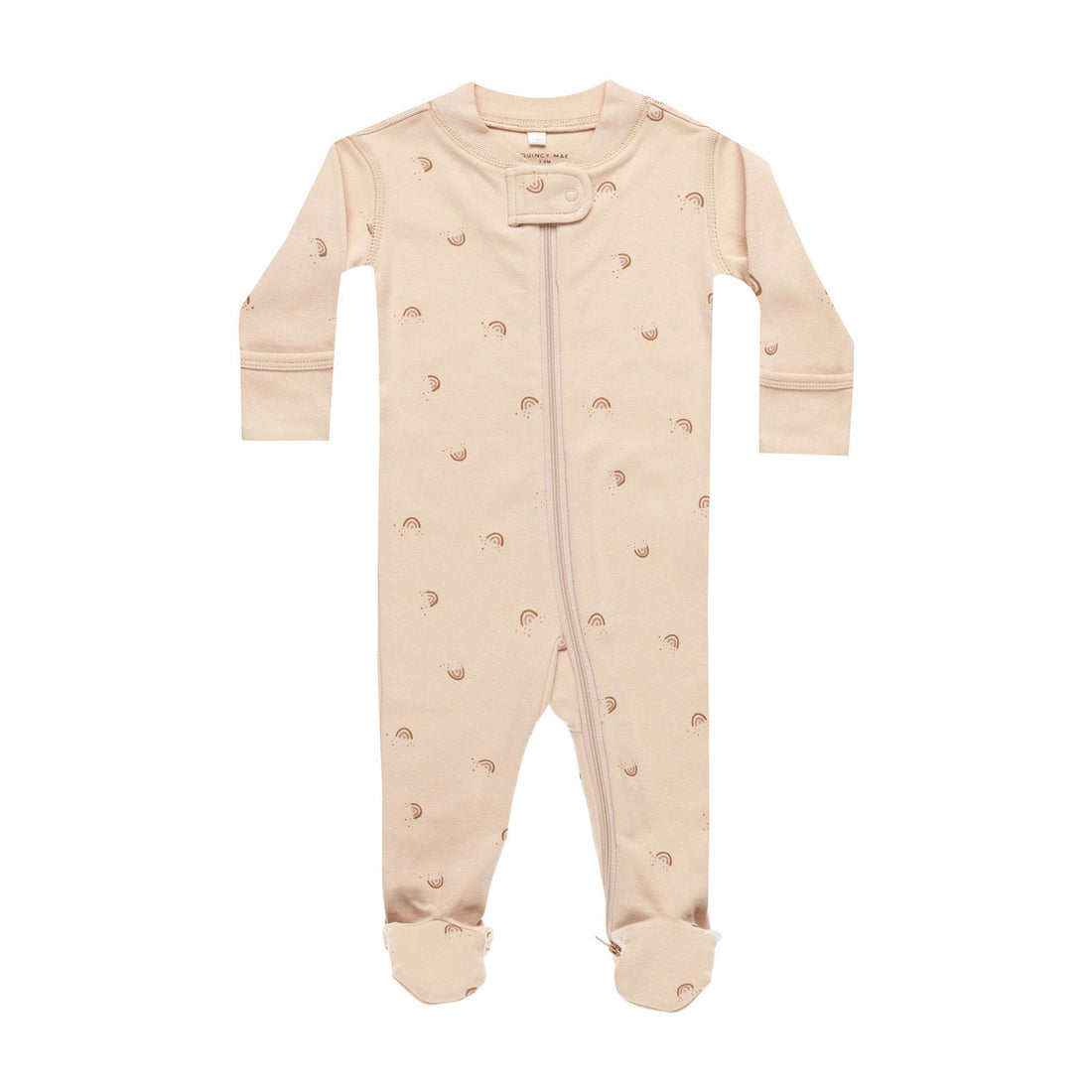 Quincy Mae Rainbows zip Long Sleeve Sleeper Footie