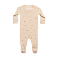 Quincy Mae Rainbows zip Long Sleeve Sleeper Footie