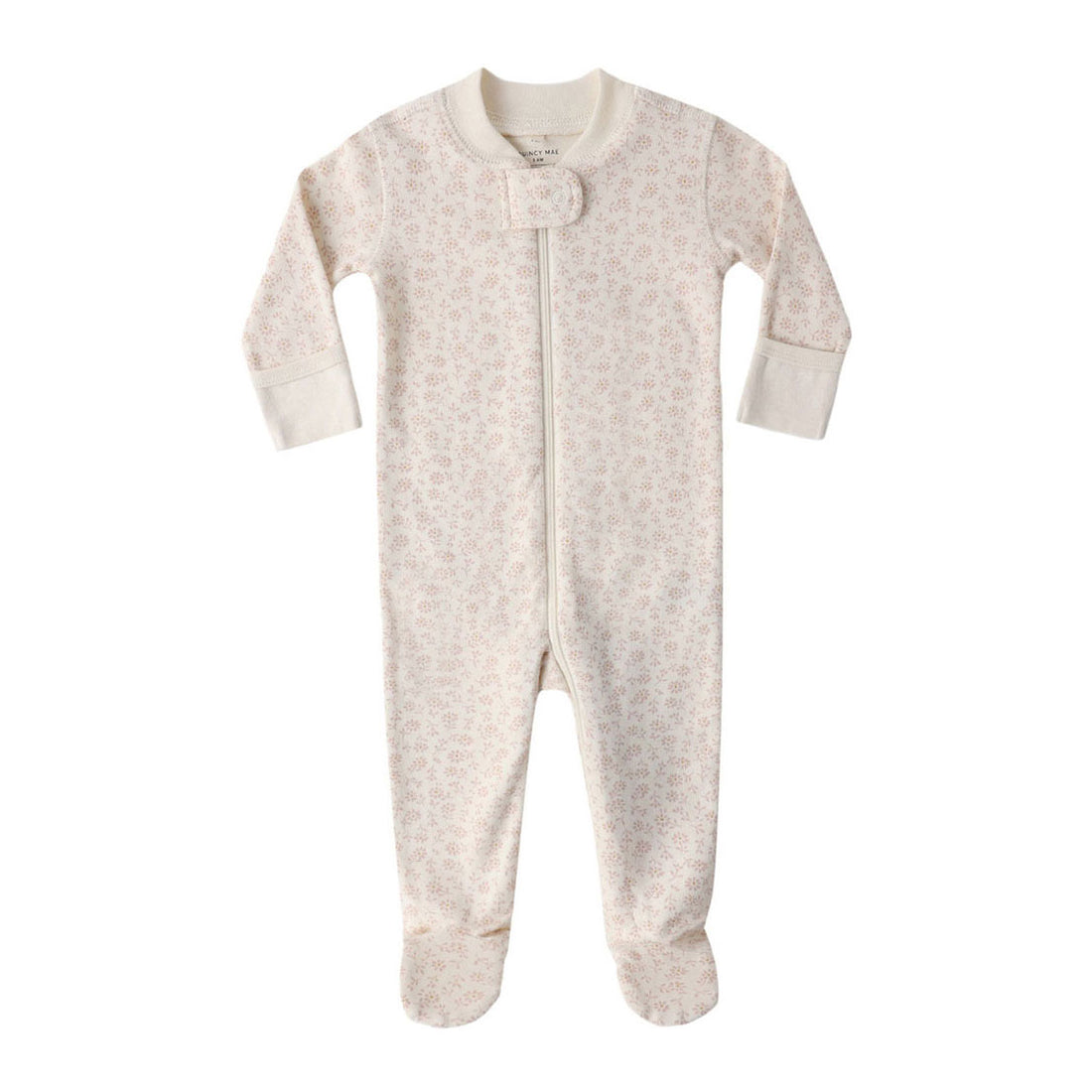 Quincy Mae Ditsy Zip Longsleeve Sleeper Footie