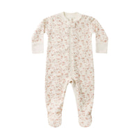 Quincy Mae French Garden Zip Long Sleeve Sleeper Footie