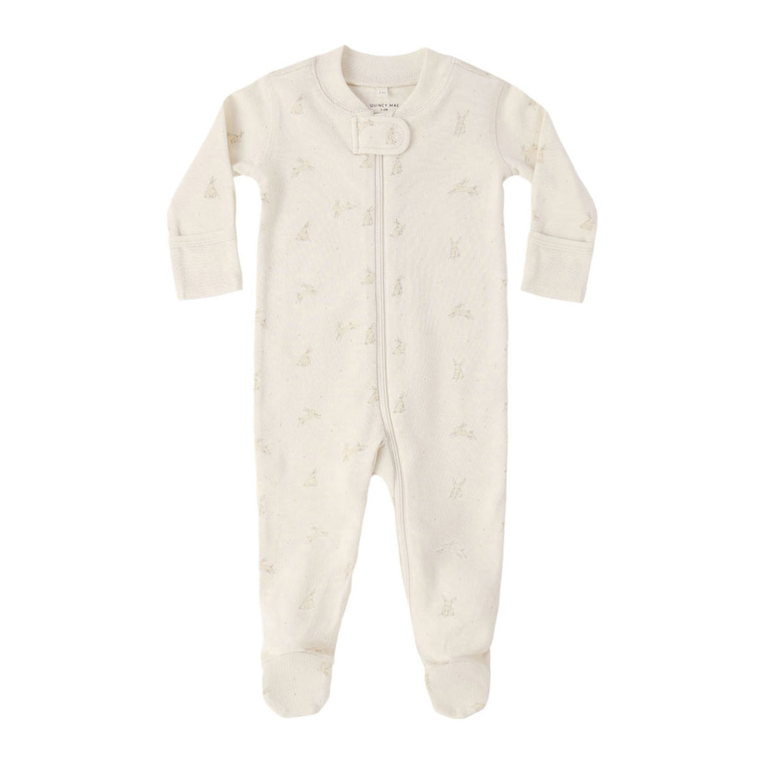 Quincy Mae Bunnies Zip Long Sleeve Sleeper Footie