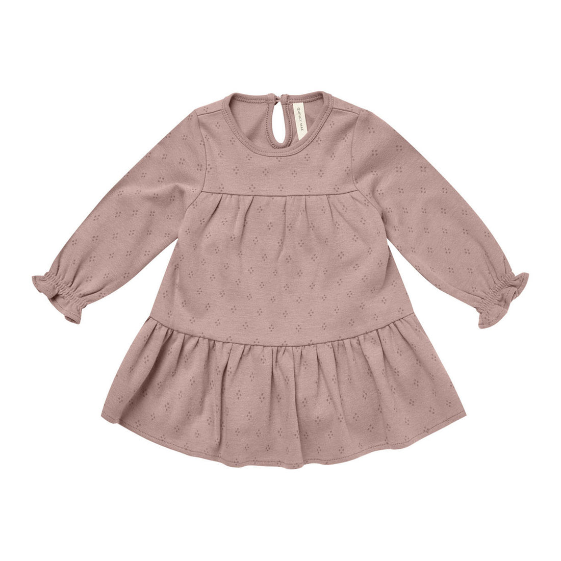 Quincy Mae Tiered Jersey Dress Set - Dotty Mauve