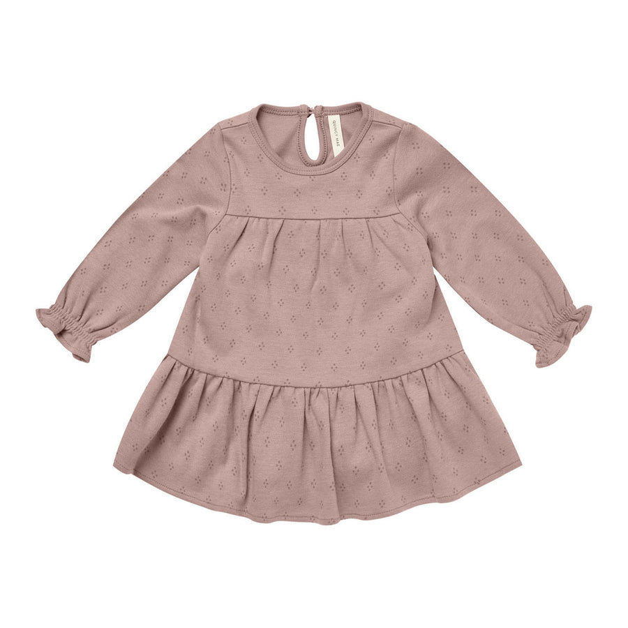 Quincy Mae Tiered Jersey Dress Set - Dotty Mauve