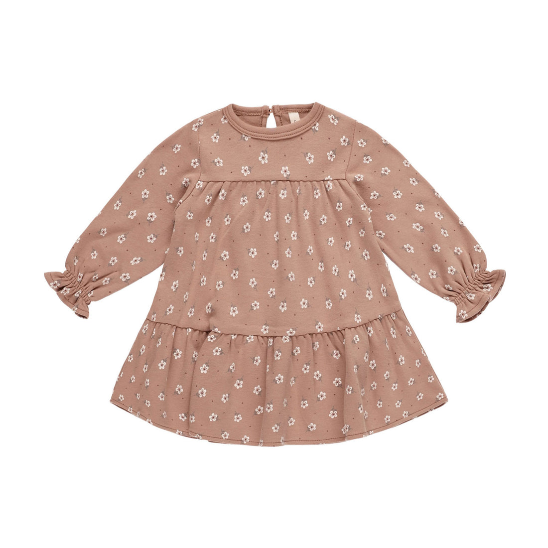 Quincy Mae Rose Ditsy Tiered Jersey Dress