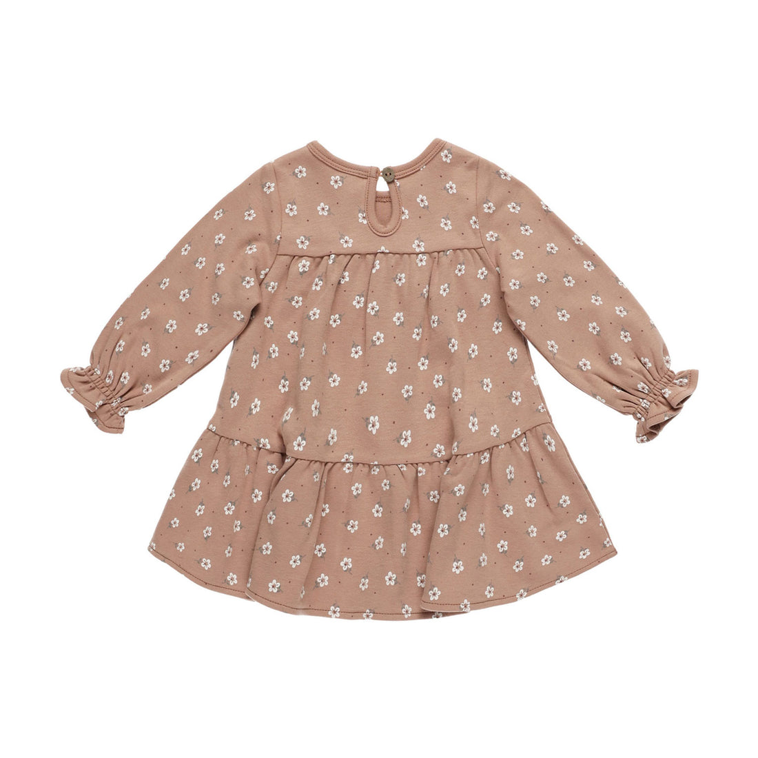 Quincy Mae Rose Ditsy Tiered Jersey Dress