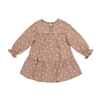 Quincy Mae Rose Ditsy Tiered Jersey Dress