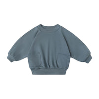 Quincy Mae Ocean Pocket Sweatshirt