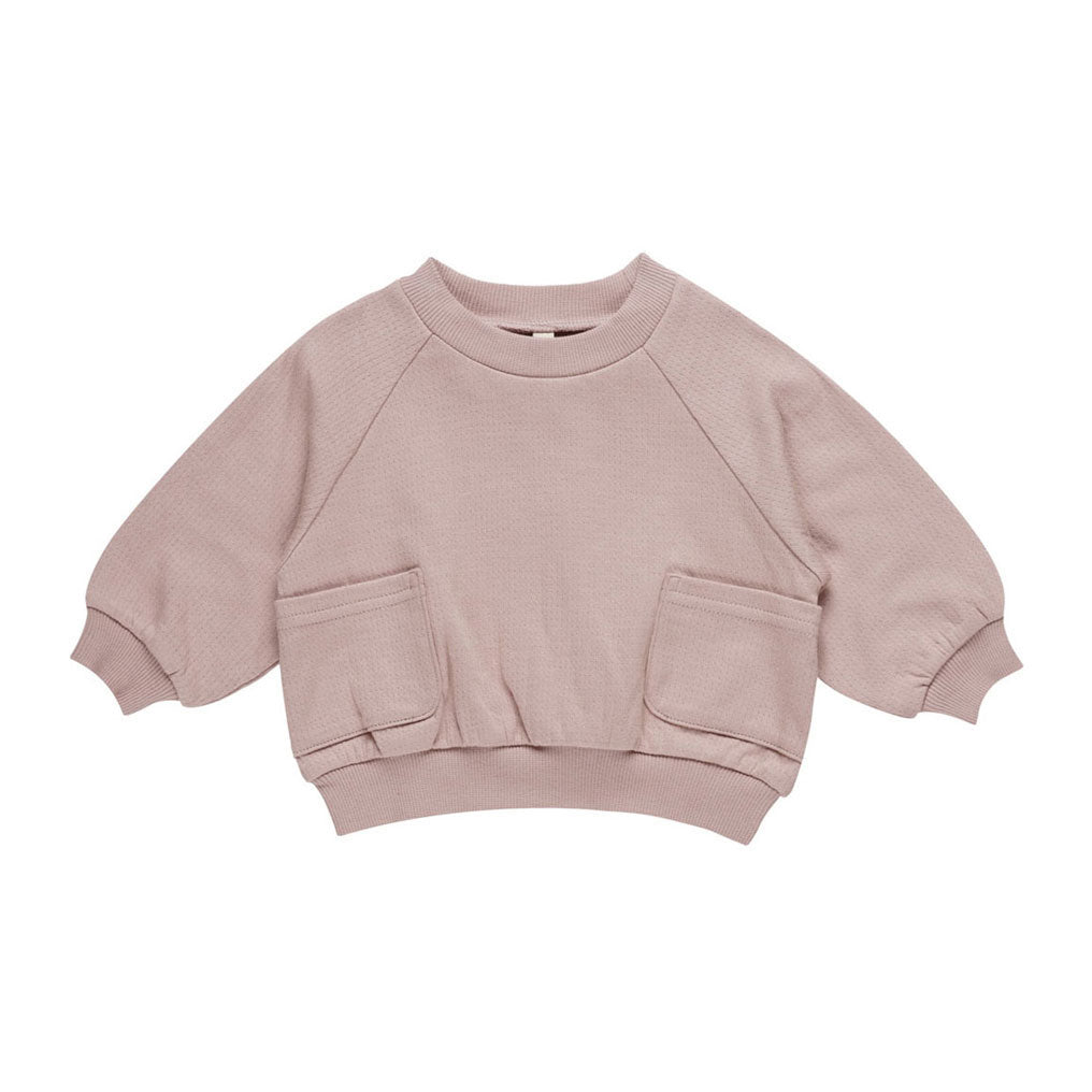 Quincy Mae Mauve Pocket Sweatshirt