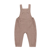 Quincy Mae Plum Gingham Baby Overall