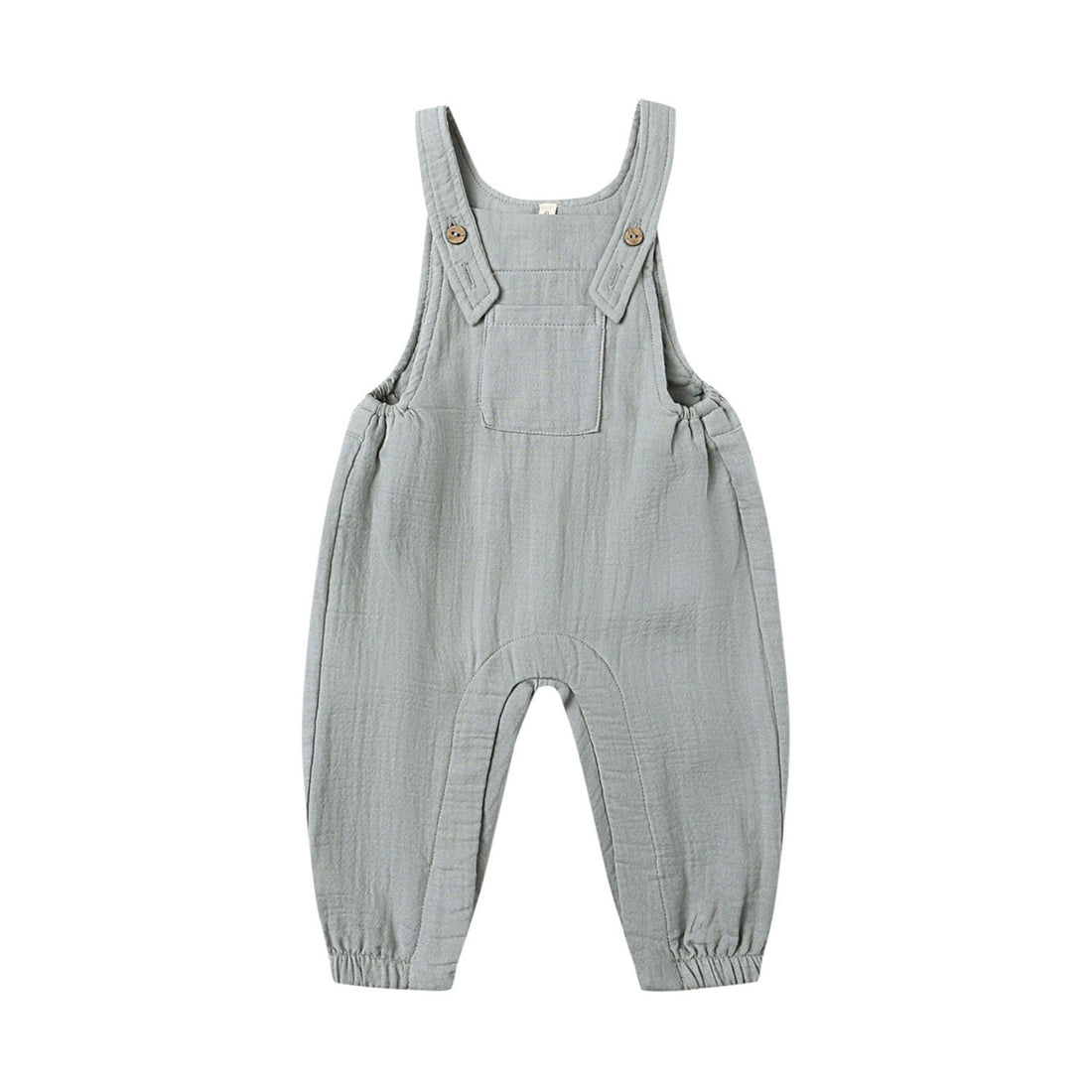 Quincy Mae Steel Blue Baby Overall