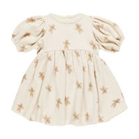 Quincy Mae Gingerbread Waffle Babydoll Dress