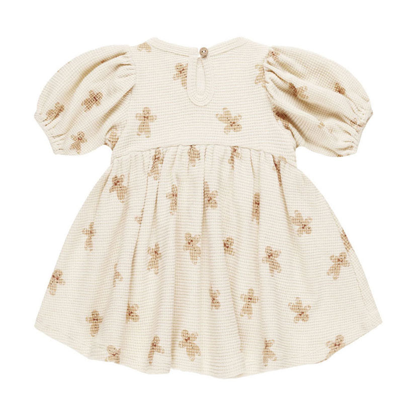 Quincy Mae Gingerbread Waffle Babydoll Dress