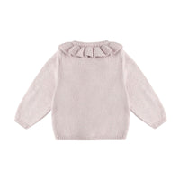 Quincy Mae Lilac Ruffle Collar Cardigan
