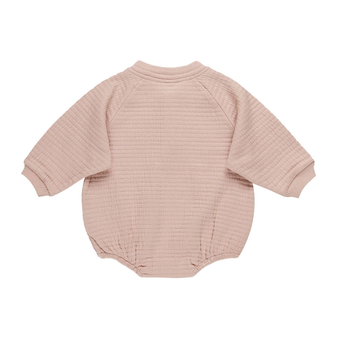 Quincy Mae Blush Henley Bubble Romper