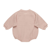 Quincy Mae Blush Henley Bubble Romper